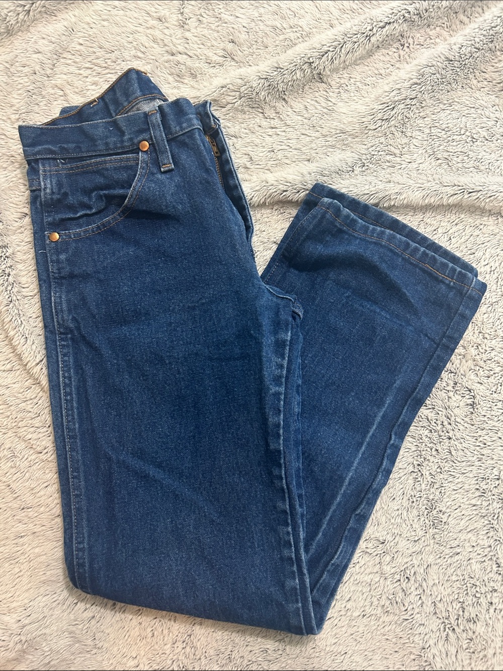 Wrangler Dark Blue Straight Leg Women's Jeans